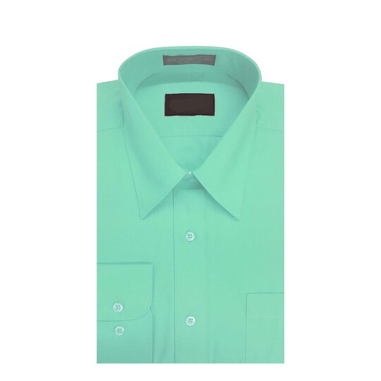 Men's Solid Aqua Long Sleeve Dress Shirt, Size: XL, Color: Aqua | Michaels Men's Solid Aqua Long Sleeve Dress Shirt, Size: XL, Color: Aqua | Michaels